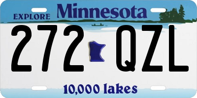 MN license plate 272QZL