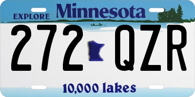 MN license plate 272QZR