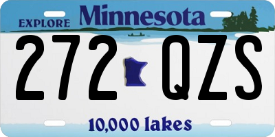 MN license plate 272QZS