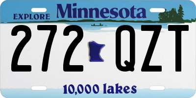 MN license plate 272QZT