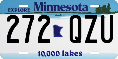MN license plate 272QZU