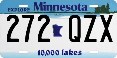 MN license plate 272QZX
