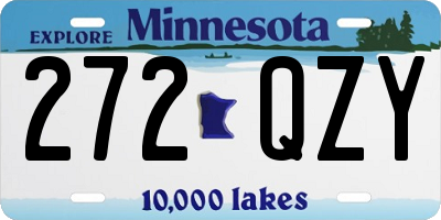 MN license plate 272QZY