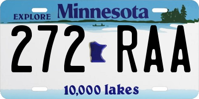 MN license plate 272RAA