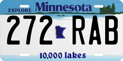 MN license plate 272RAB