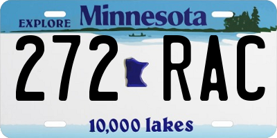 MN license plate 272RAC