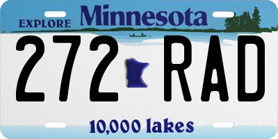MN license plate 272RAD