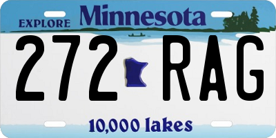 MN license plate 272RAG