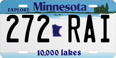 MN license plate 272RAI