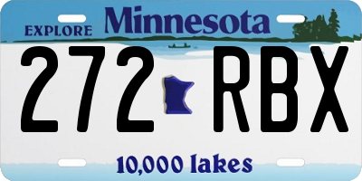 MN license plate 272RBX