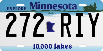 MN license plate 272RIY