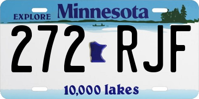 MN license plate 272RJF