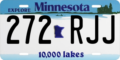 MN license plate 272RJJ