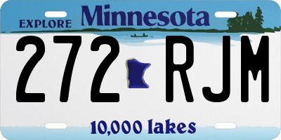 MN license plate 272RJM