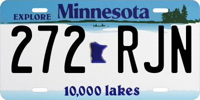 MN license plate 272RJN
