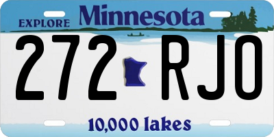 MN license plate 272RJO