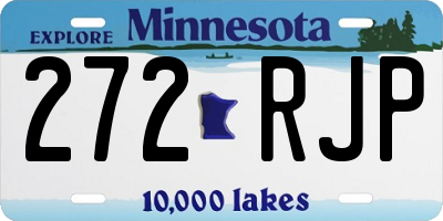 MN license plate 272RJP