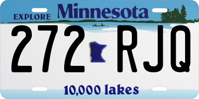 MN license plate 272RJQ