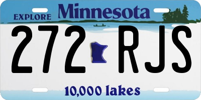 MN license plate 272RJS
