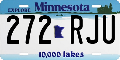 MN license plate 272RJU