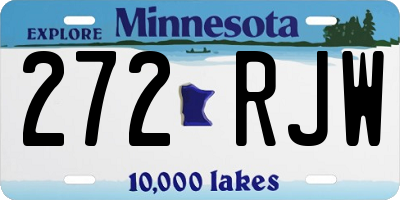 MN license plate 272RJW