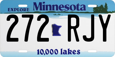 MN license plate 272RJY