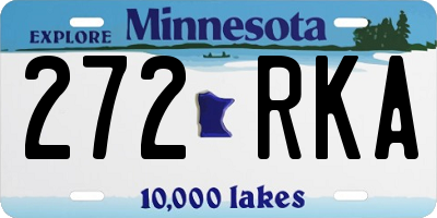 MN license plate 272RKA