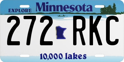 MN license plate 272RKC