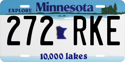MN license plate 272RKE