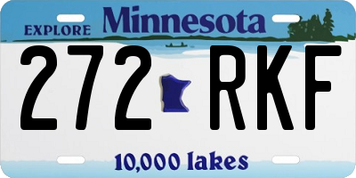 MN license plate 272RKF