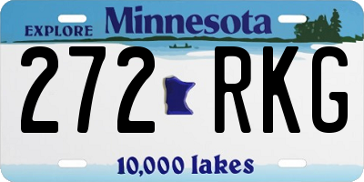 MN license plate 272RKG