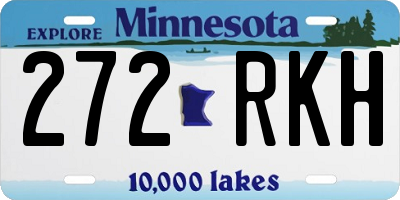 MN license plate 272RKH