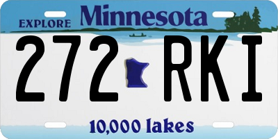MN license plate 272RKI