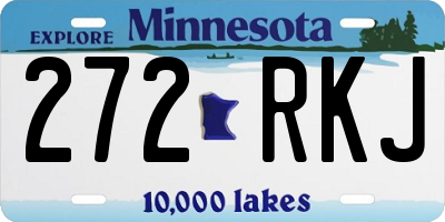 MN license plate 272RKJ