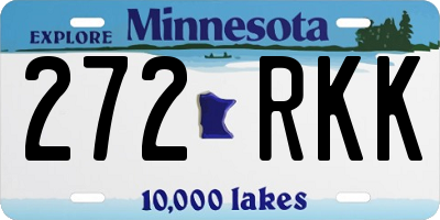 MN license plate 272RKK