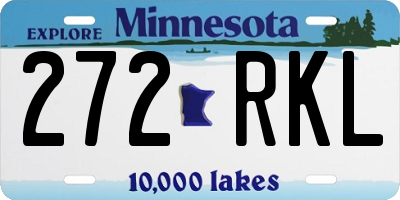MN license plate 272RKL