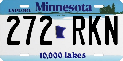 MN license plate 272RKN