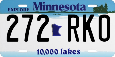 MN license plate 272RKO