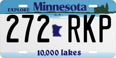 MN license plate 272RKP