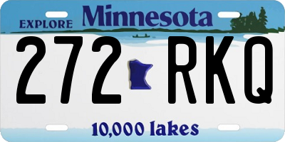 MN license plate 272RKQ