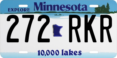 MN license plate 272RKR