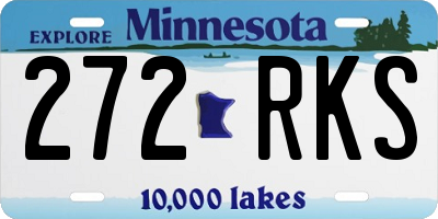 MN license plate 272RKS