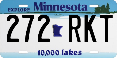 MN license plate 272RKT