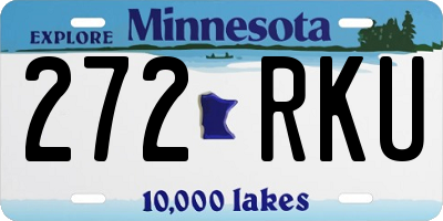 MN license plate 272RKU