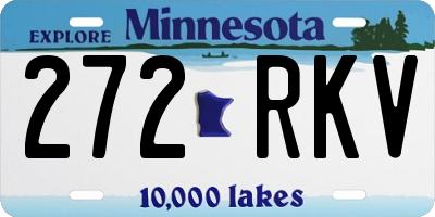MN license plate 272RKV