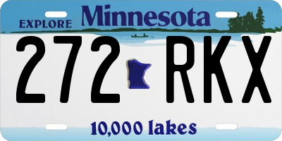 MN license plate 272RKX