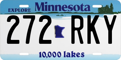 MN license plate 272RKY