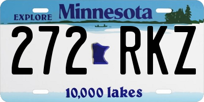 MN license plate 272RKZ