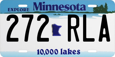 MN license plate 272RLA