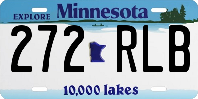 MN license plate 272RLB